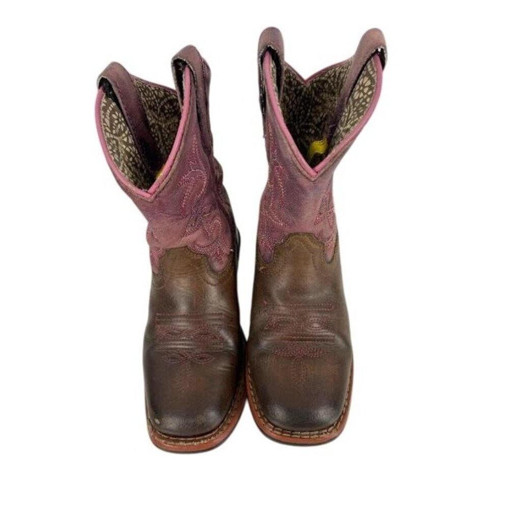 Dan Post Little Girls Majesty‎ Square Toe Cowboy Western Boots 10D.